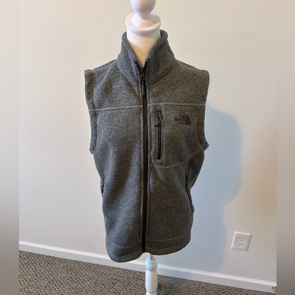 The North Face Gray Fleece Jacket Men’s Size Medium - Picture 1 of 7